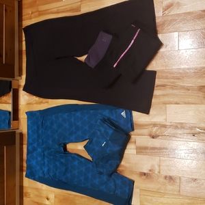 Adidas and Tuff athletic bundle capri Lg